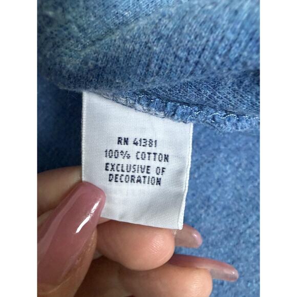 Polo Ralph Lauren Sweater Mens Medium Blue 1/4 Zip Mock Neck Knit Pullover - Picture 4 of 10